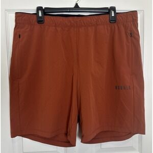 Nobull Shorts Mens XL Burnt Orange Stretch 9" Lightweight Unlined Performance